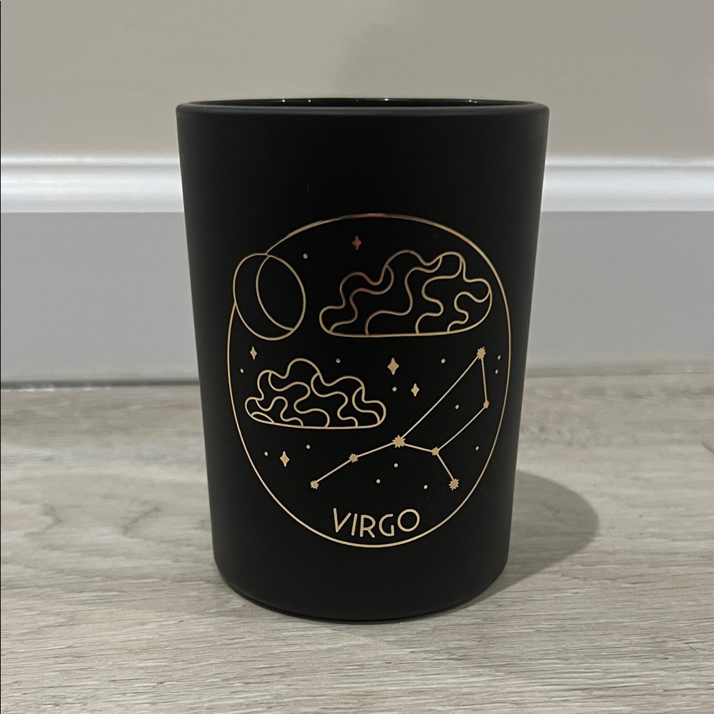 Black Virgo Zodiac Candle